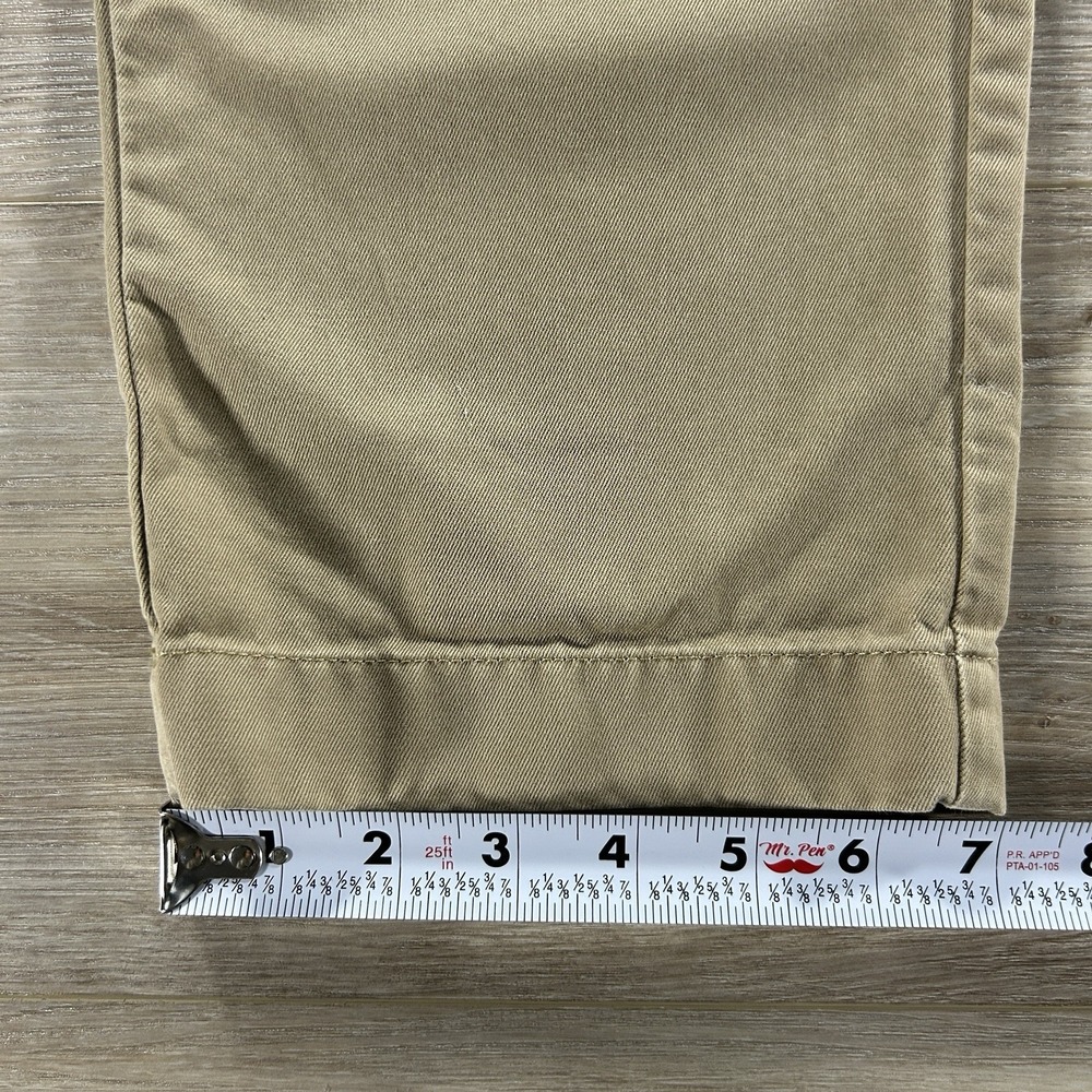 J.Crew 770 Straight Chinos Mens 33x32 Khaki Tan Broken In Cotton Pants - Picture 9 of 10